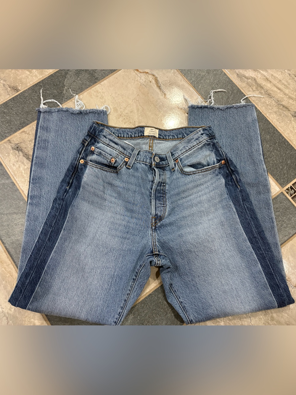 Levi's Women's Two-Tone Blue Straight Leg Jeans
